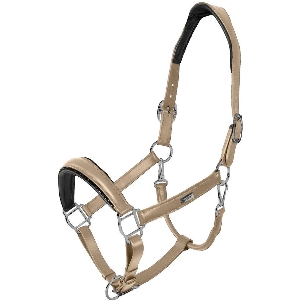 Equestrian Stockholm Cavezza Glimmer Leather Anatomic Sand