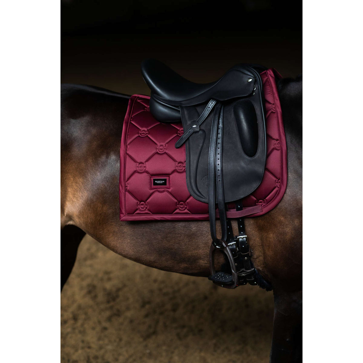Equestrian Stockholm Sottosella Satin Dressage Merlot