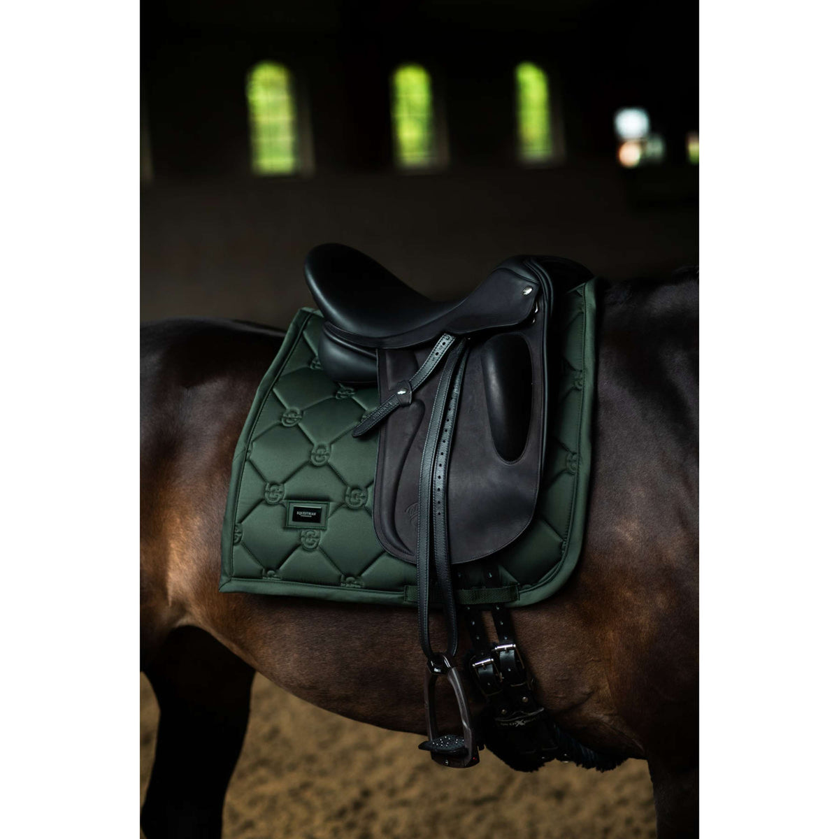 Equestrian Stockholm Sottosella Satin Dressage Sycamore Green