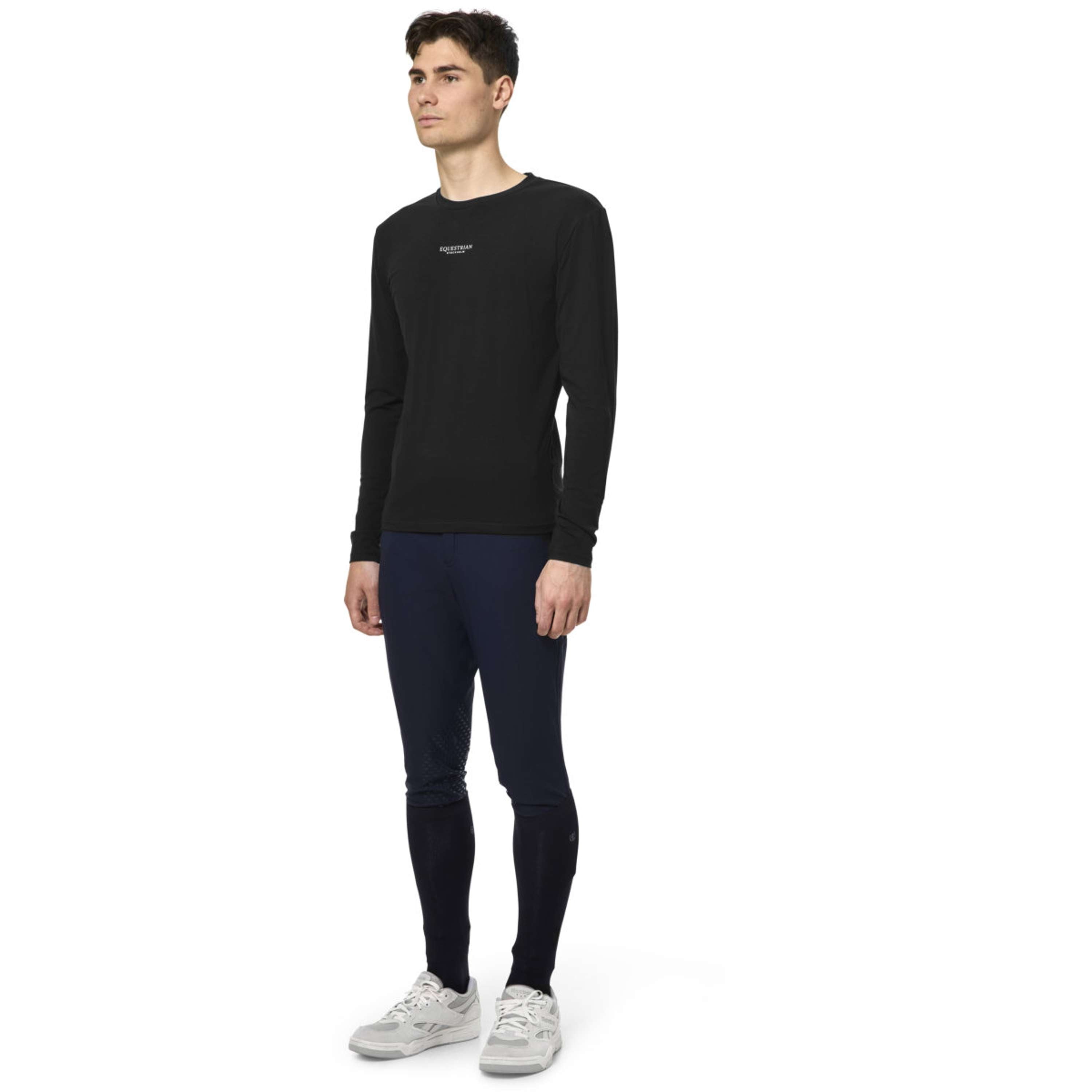 Equestrian Stockholm Maglia Soft Cotton Uomini Nero