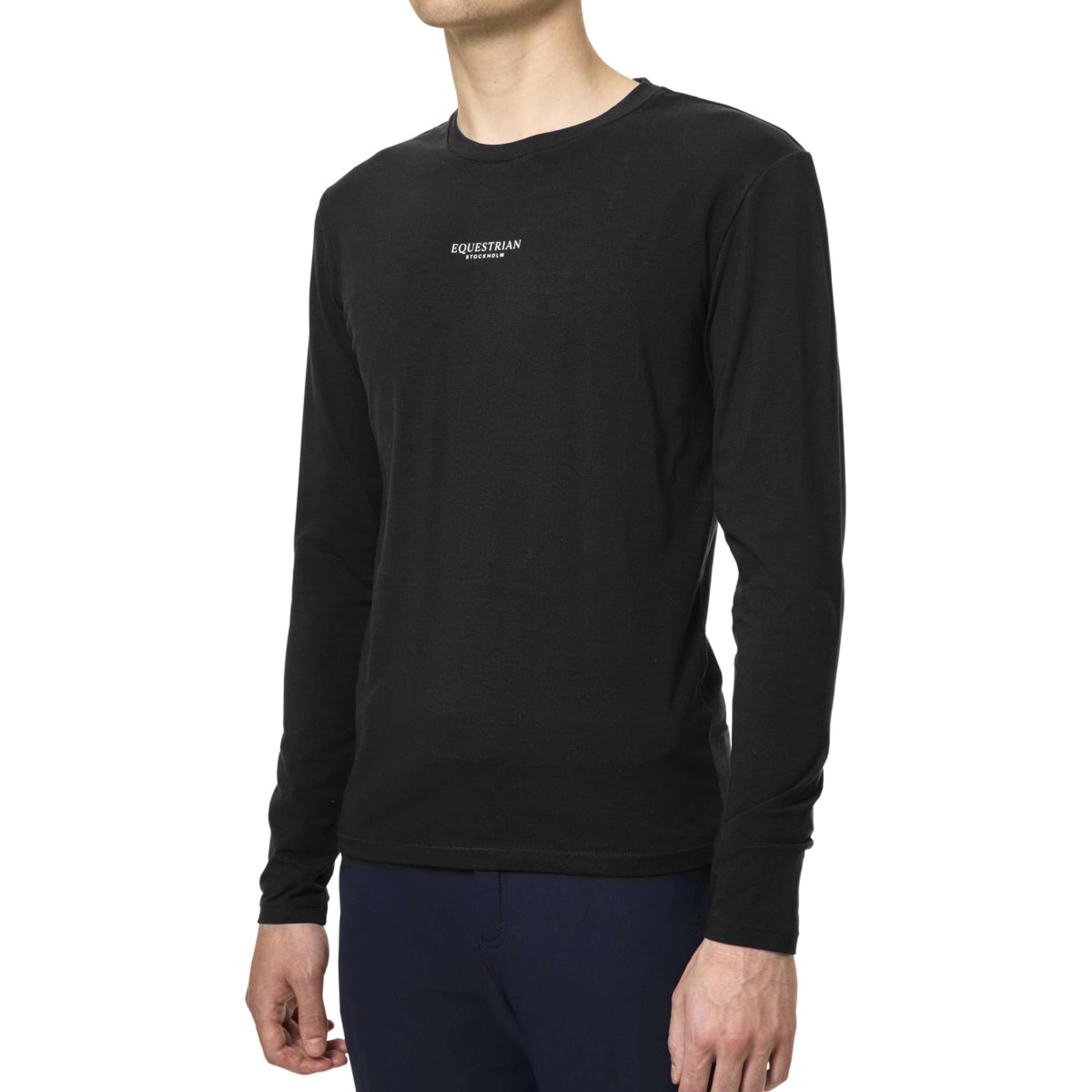 Equestrian Stockholm Maglia Soft Cotton Uomini Nero