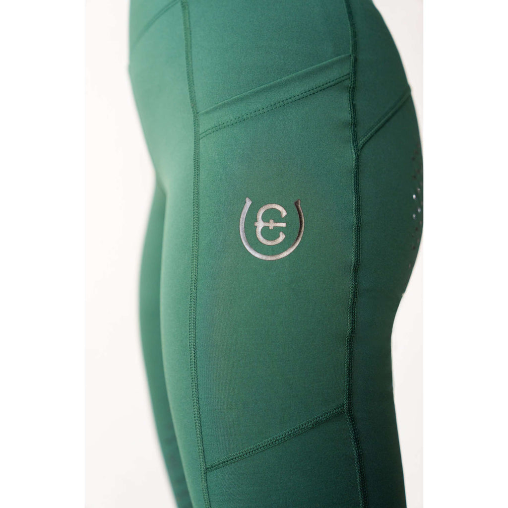 Equestrian Stockholm Leggings da Equitazione Movement Full Grip Sycamore Green