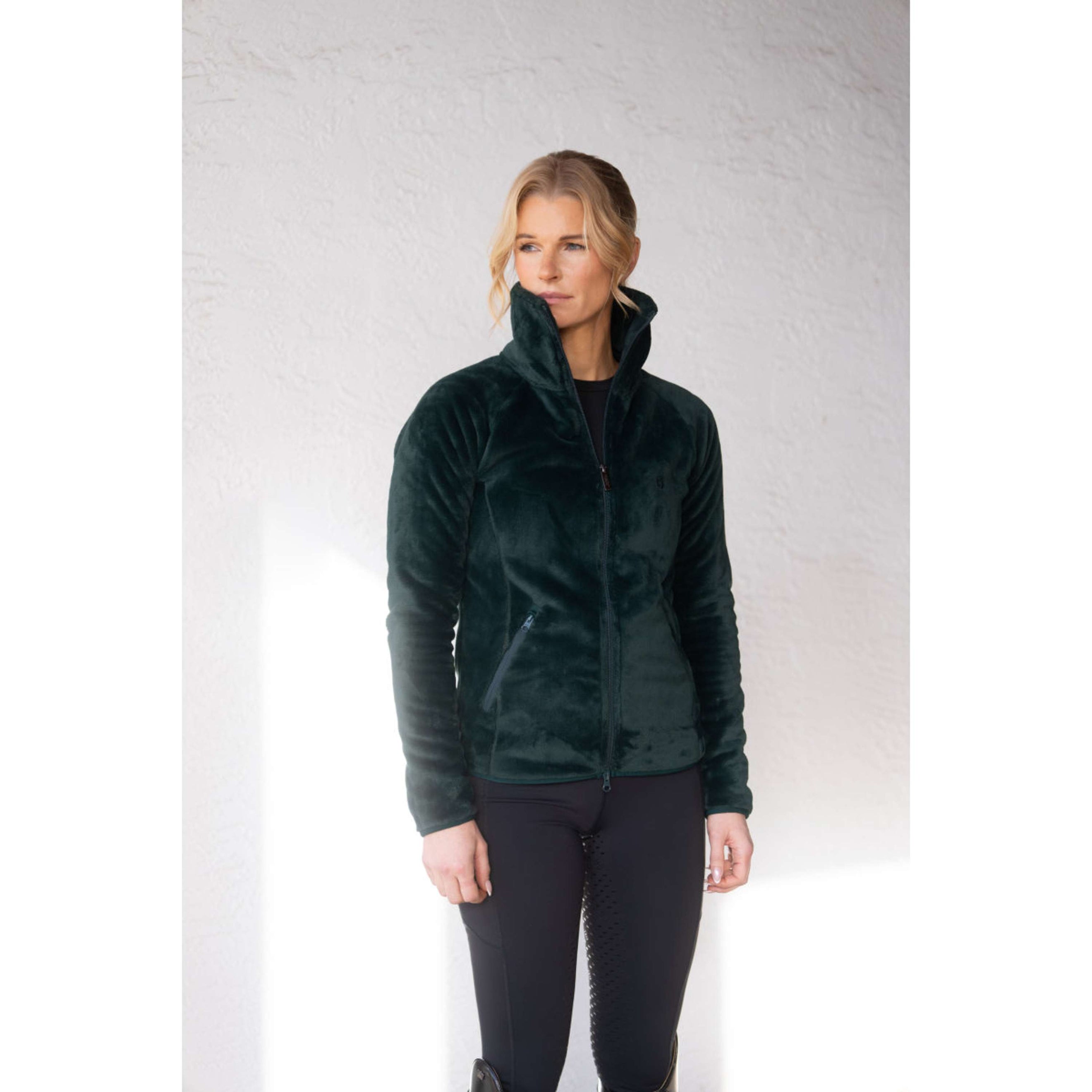 Equestrian Stockholm Giacca in Pile Velvet Sycamore Green