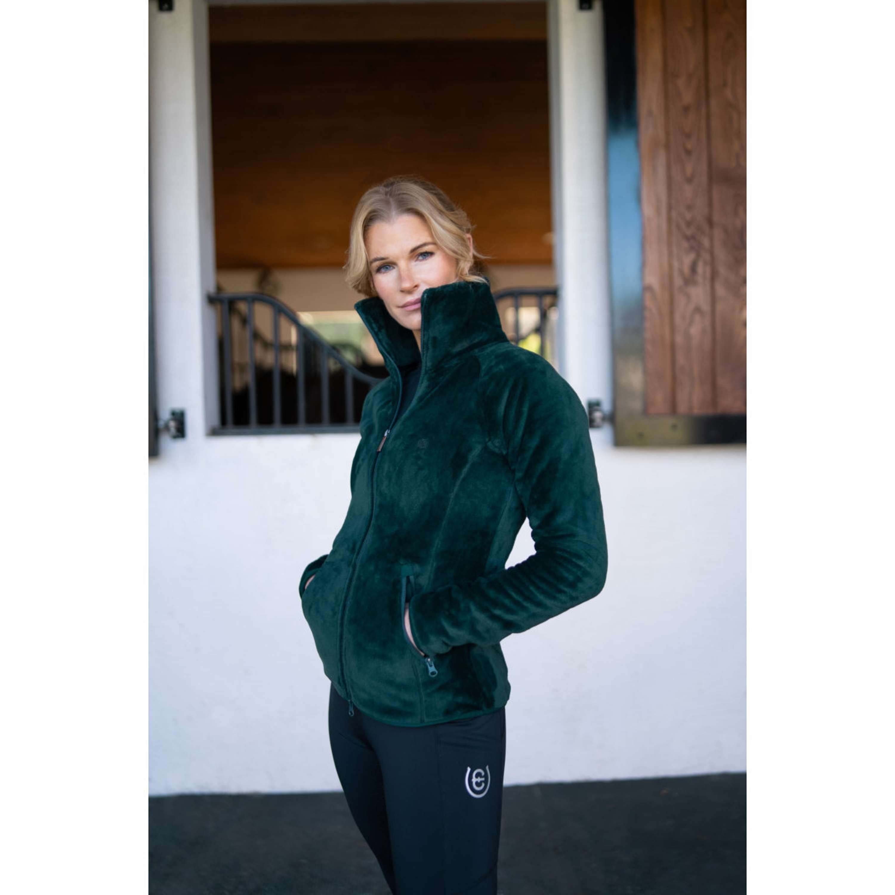 Equestrian Stockholm Giacca in Pile Velvet Sycamore Green
