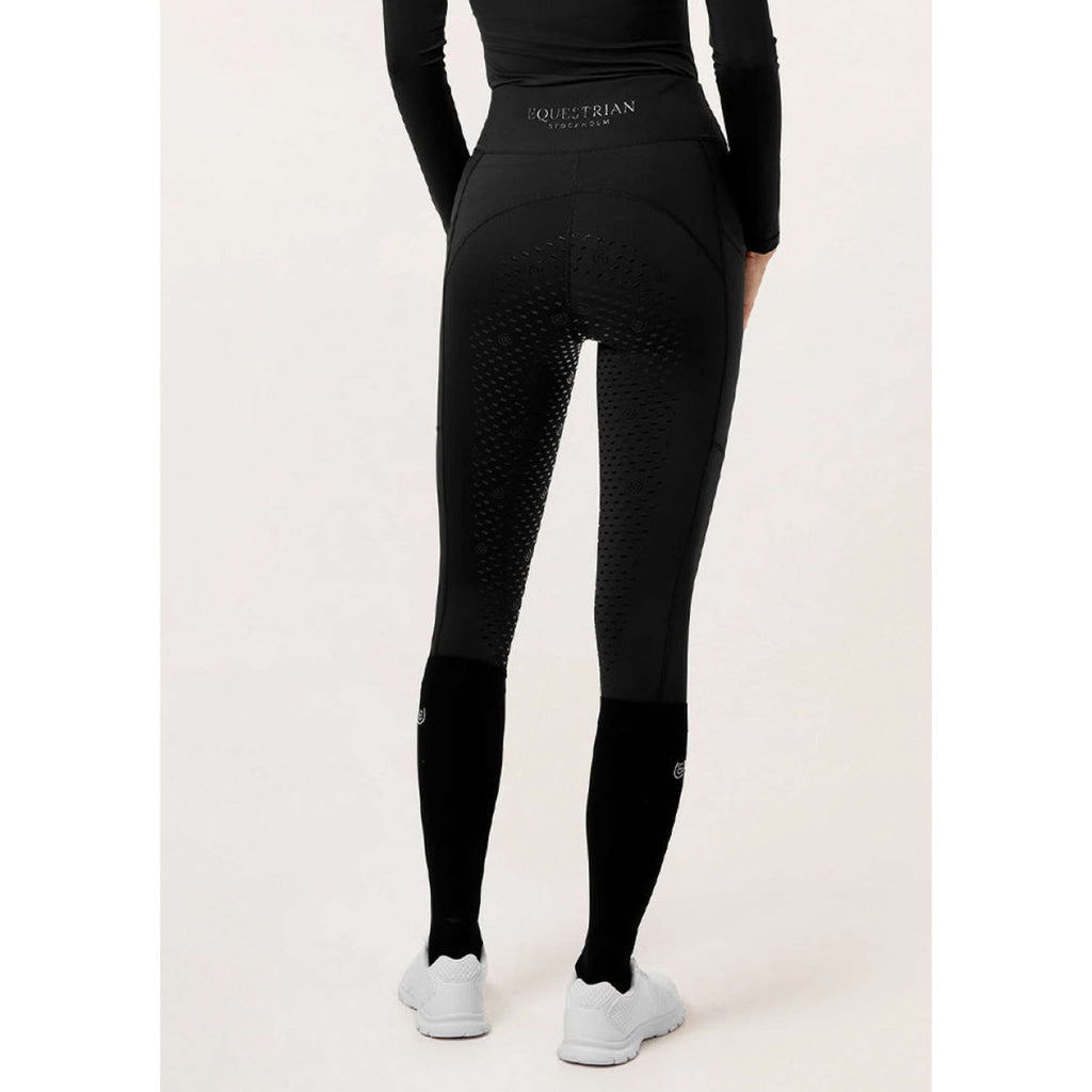 Equestrian Stockholm Leggings da Equitazione Movement Full Grip All Black