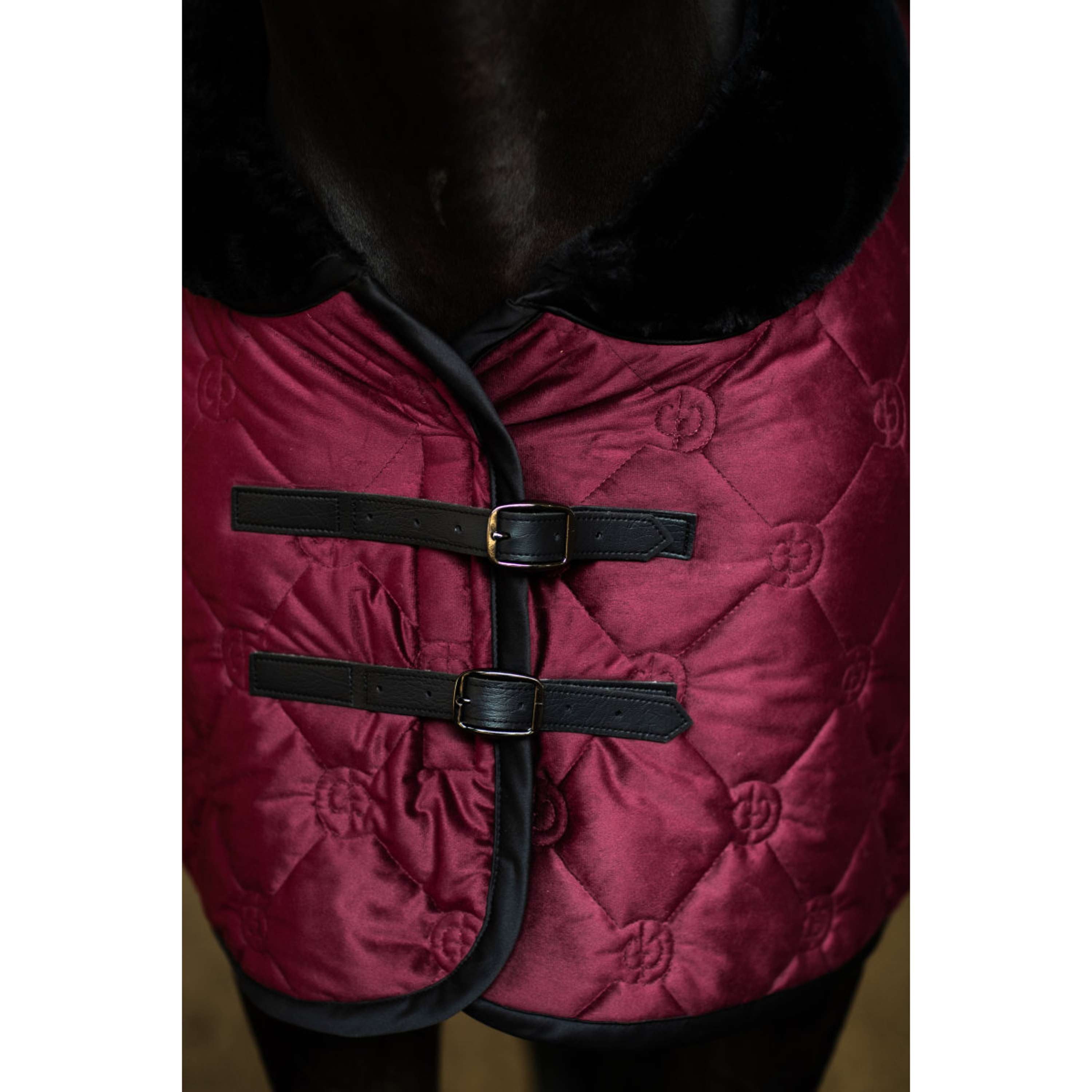 Equestrian Stockholm Coperta in Pile Velvet Merlot