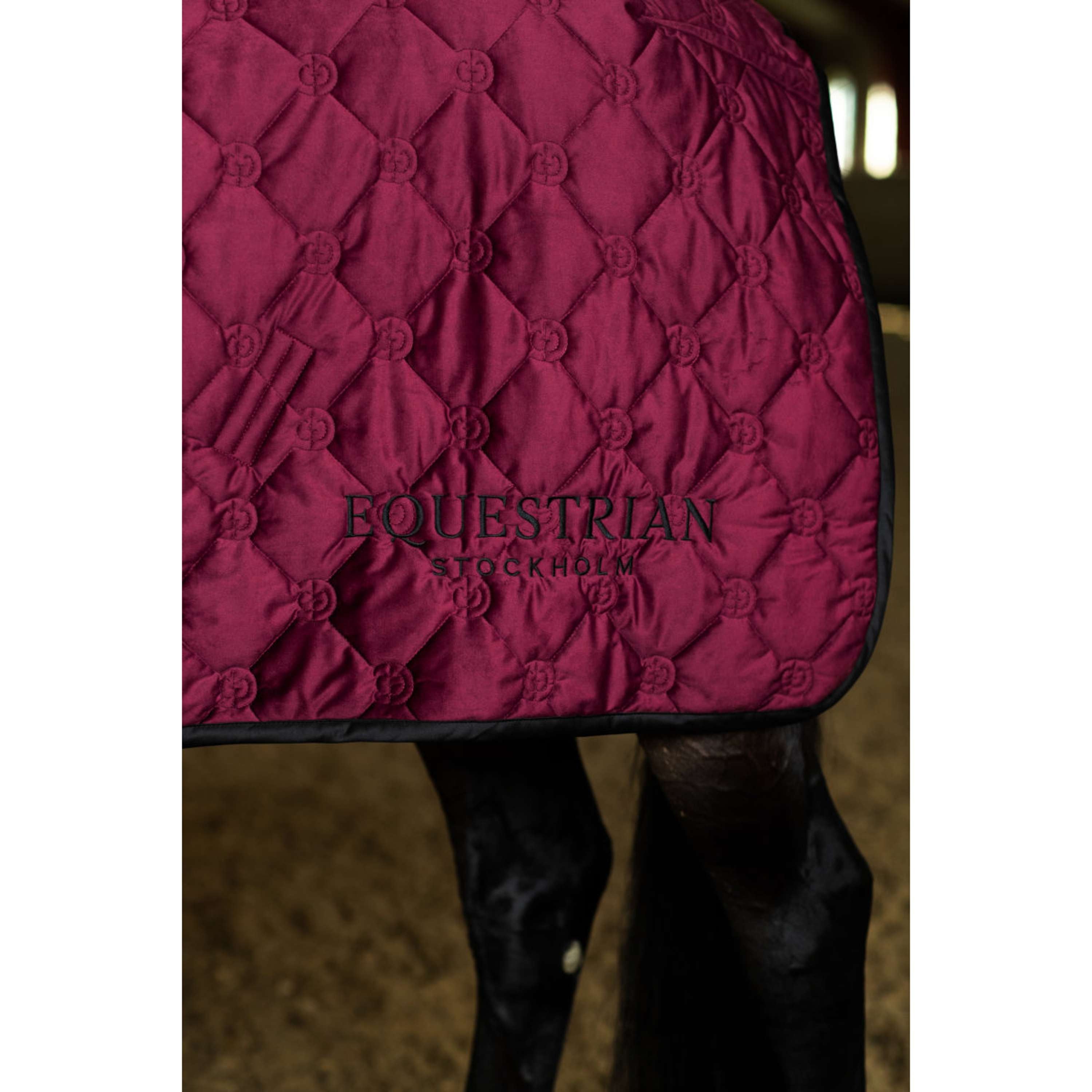 Equestrian Stockholm Coperta in Pile Velvet Merlot
