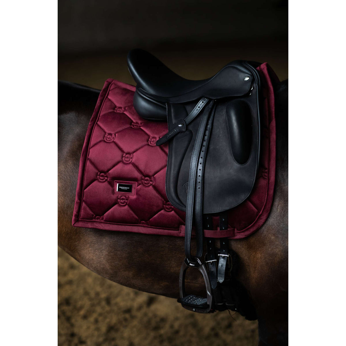 Equestrian Stockholm Sottosella Velvet Dressage Merlot