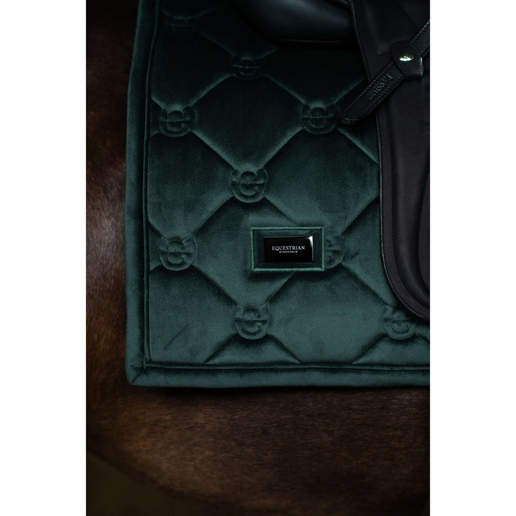 Equestrian Stockholm Sottosella Velvet Dressage Sycamore Green