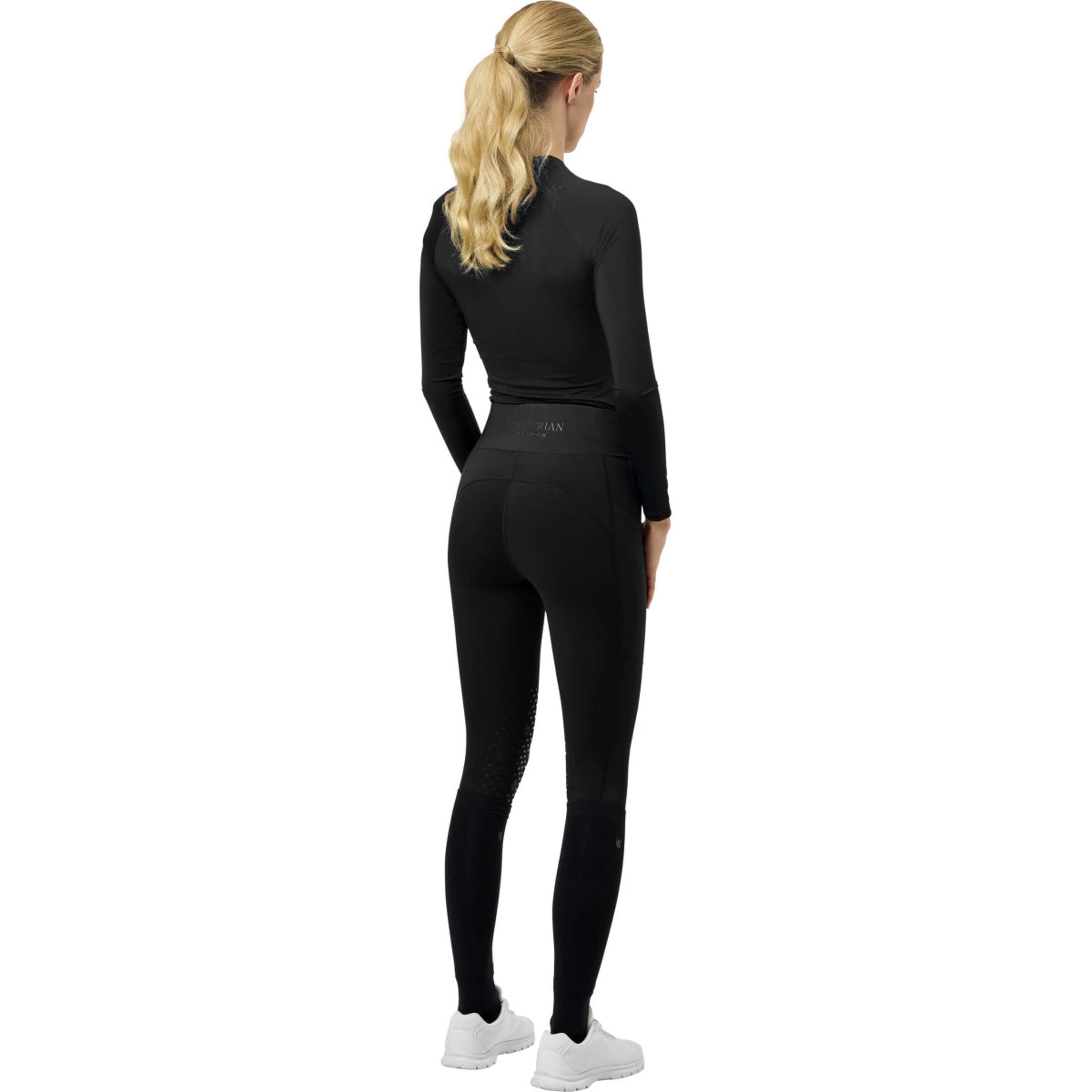 Equestrian Stockholm Leggings da Equitazione Invernali Movement Full Grip Nero