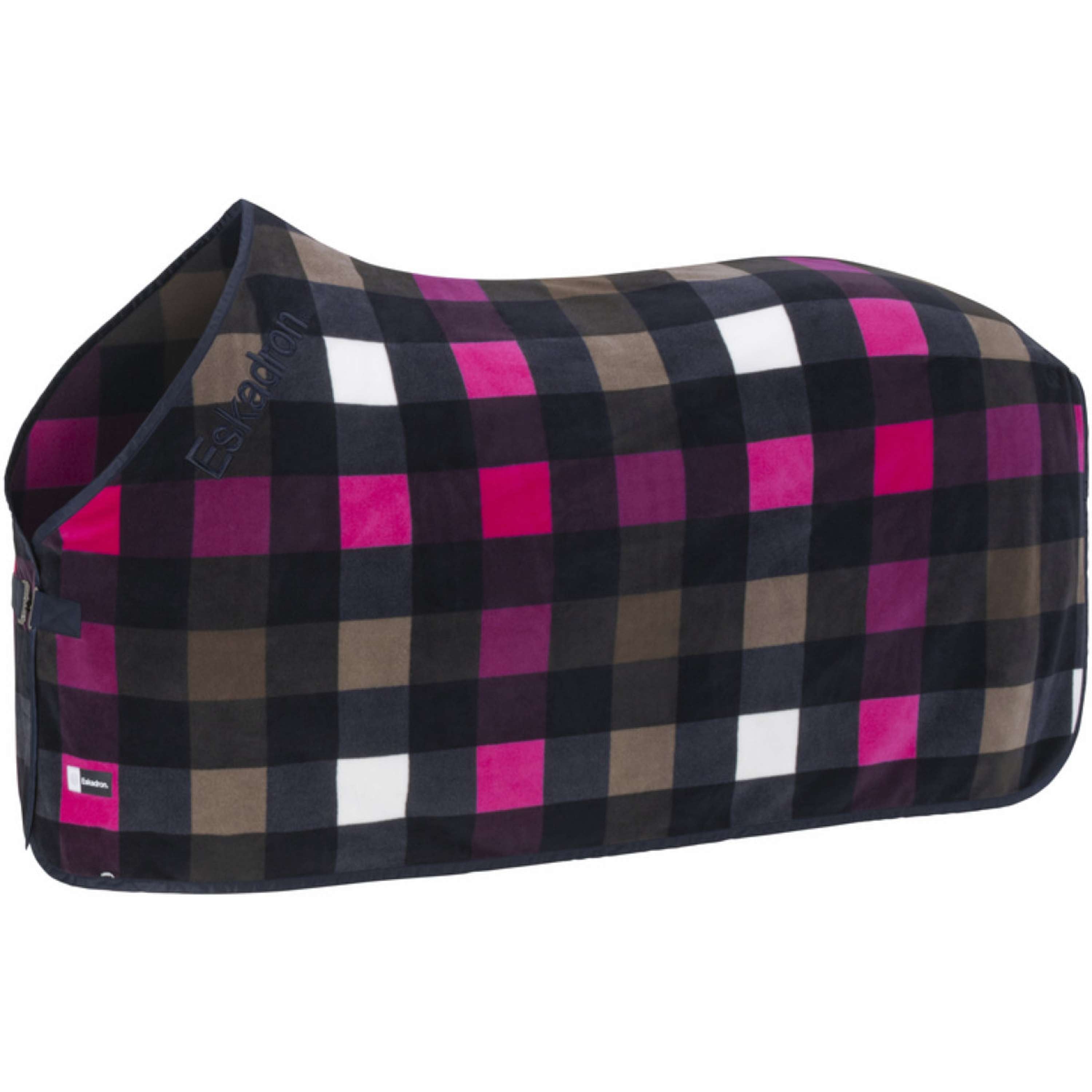 Eskadron Coperta in Pile Dynamics Check Navy/Bianco/Powdertaupe/Lipstick