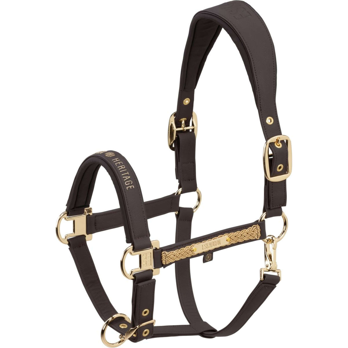 Eskadron Capezzina Heritage Faux Leather Double Pin Black Truffle