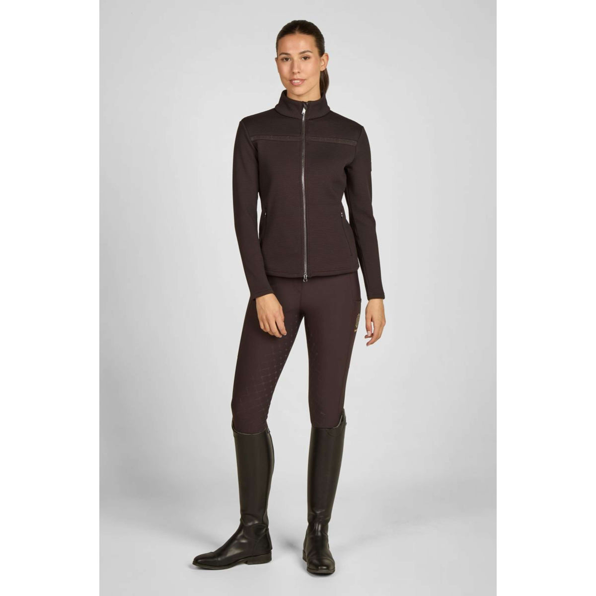 Eskadron Felpa con cappuccio e zip Heritage Black Truffle