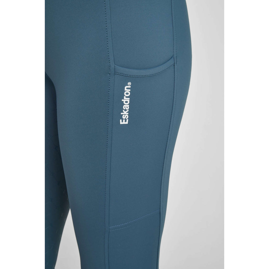 Eskadron Leggings da Equitazione Classic Sports Flex Full Grip Ocean