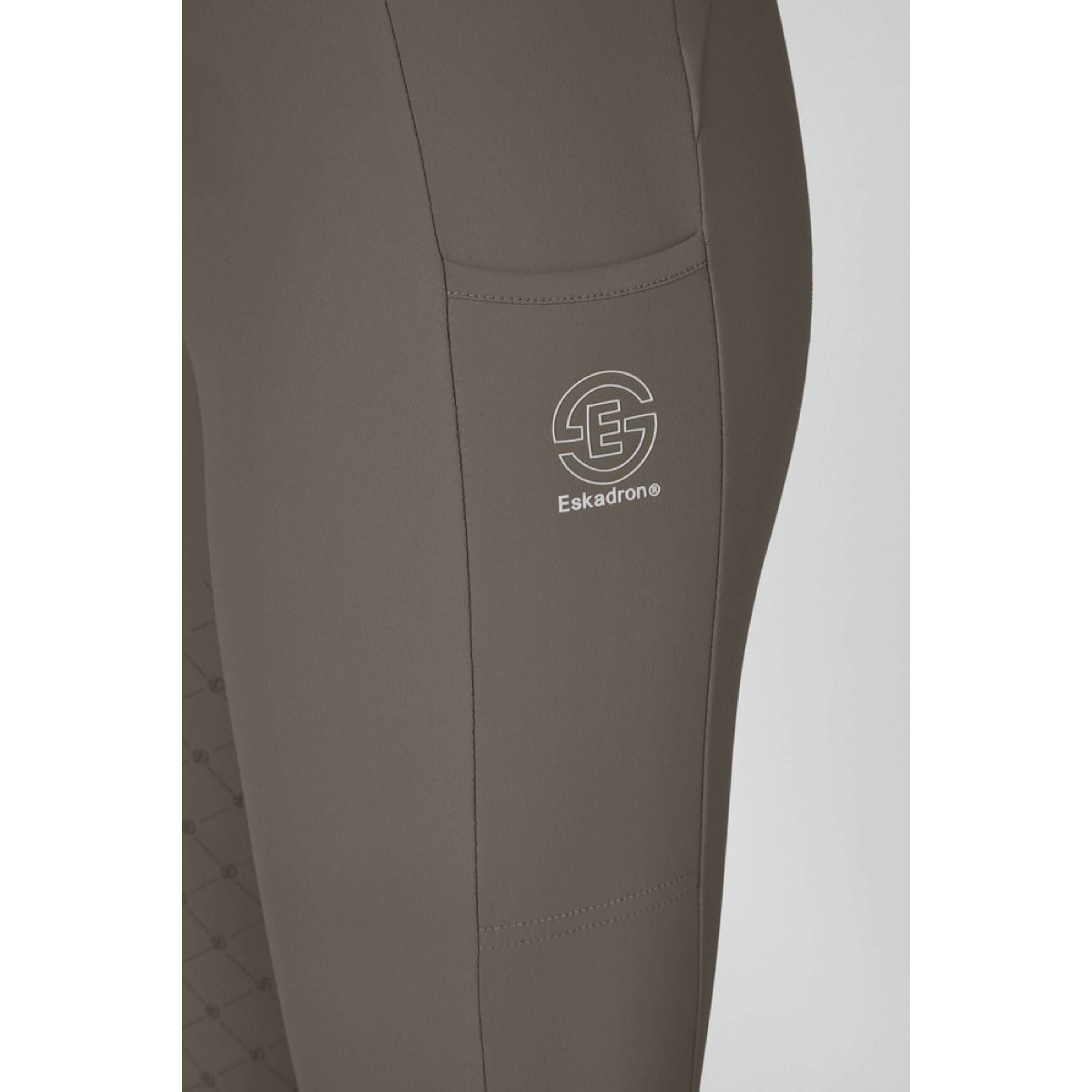 Eskadron Leggings da Equitazione Dynamics Cosy Full Grip Powdertaupe