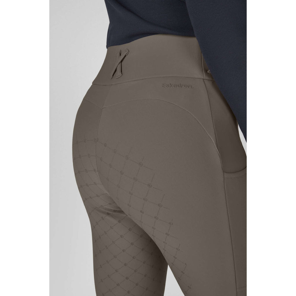Eskadron Leggings da Equitazione Dynamics Cosy Full Grip Powdertaupe