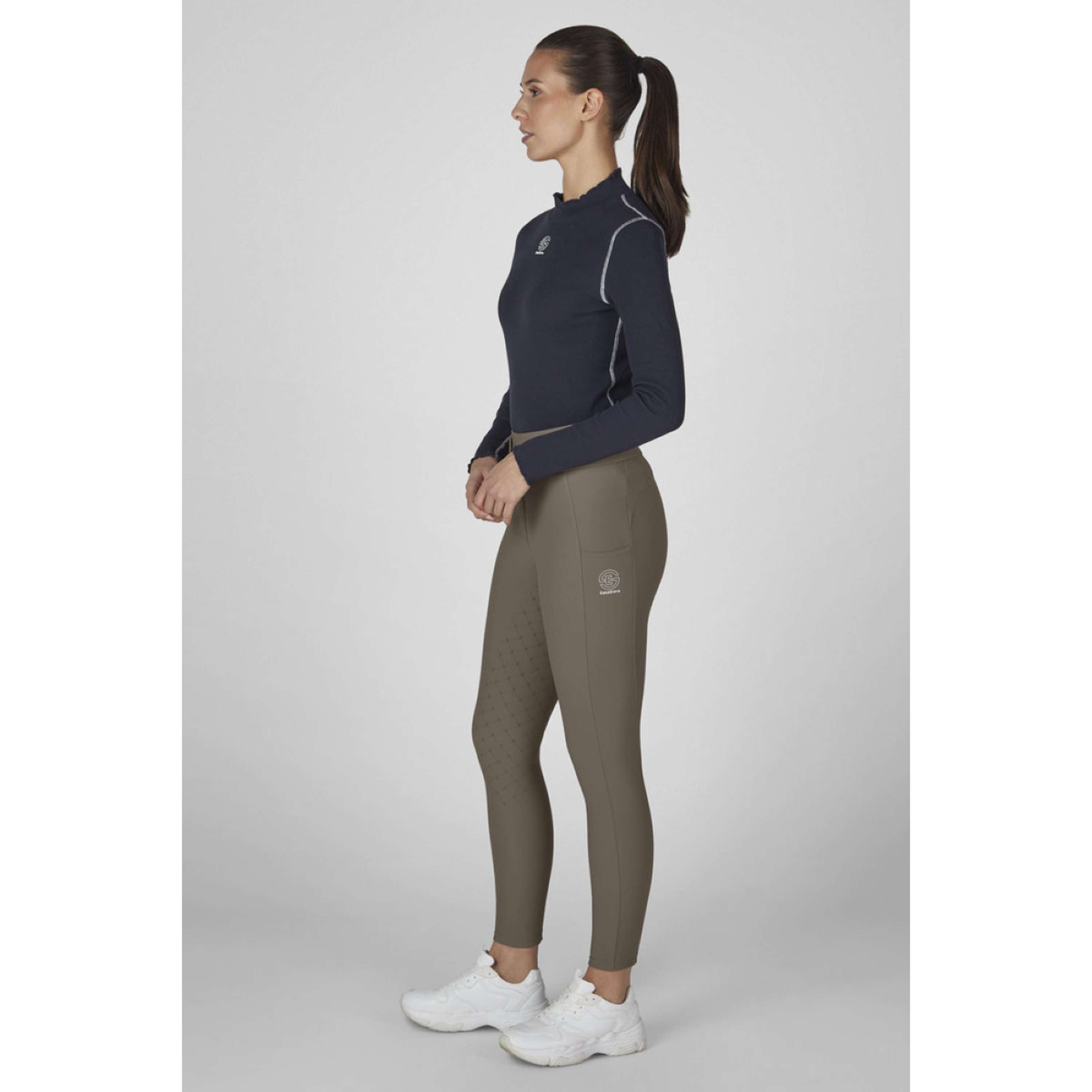 Eskadron Leggings da Equitazione Dynamics Cosy Full Grip Powdertaupe