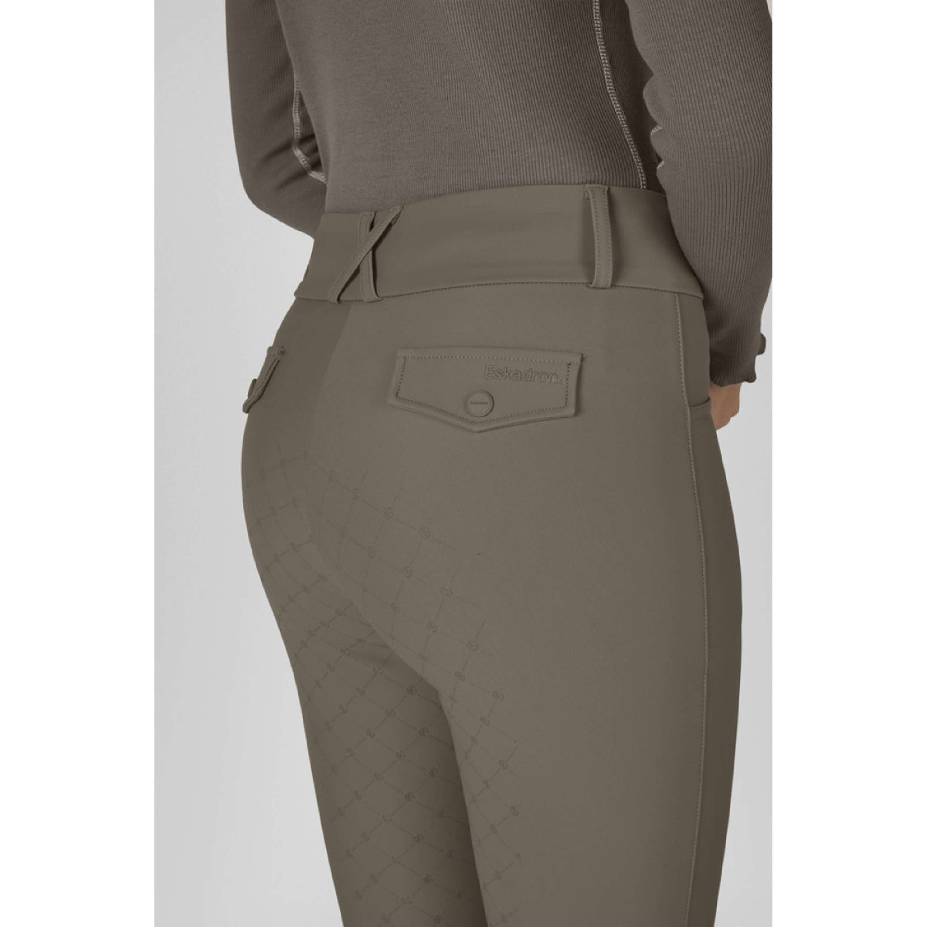 Eskadron Pantaloni da Equitazione Dynamics Full Grip Powdertaupe