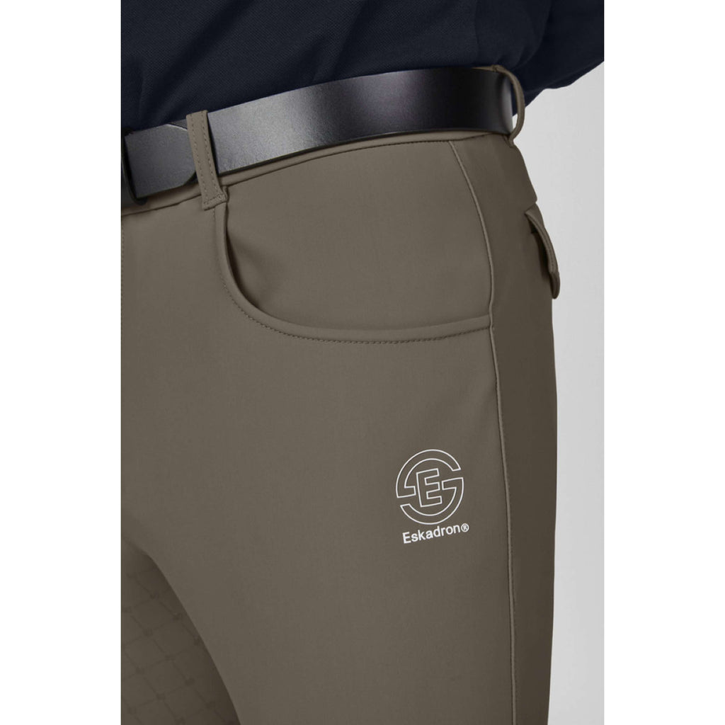 Eskadron Pantaloni da Equitazione Dynamics Full Grip Uomini Powdertaupe