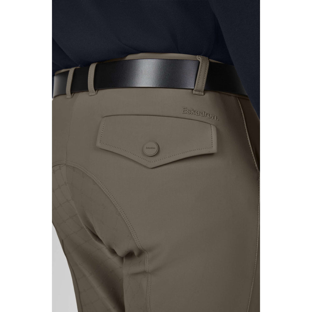 Eskadron Pantaloni da Equitazione Dynamics Full Grip Uomini Powdertaupe
