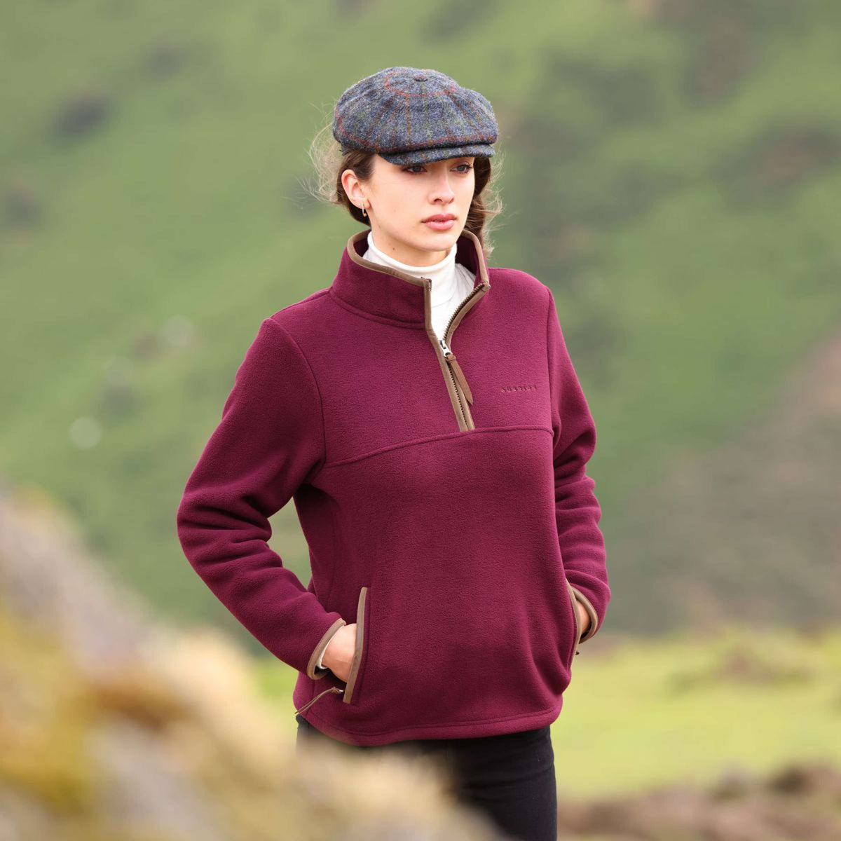 Aubrion by Shires Maglione Original Fleece Maroon