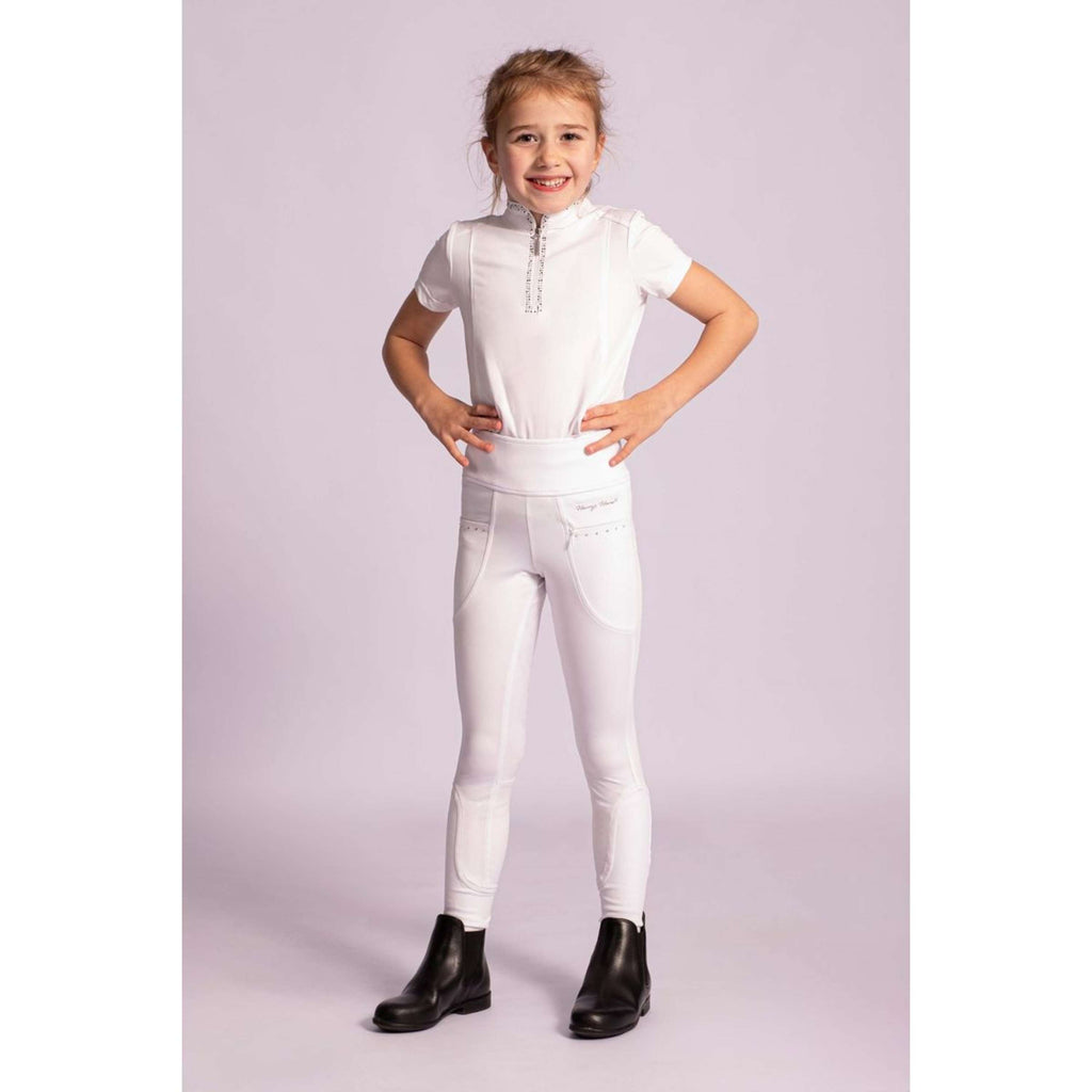 Harry's Horse Leggings da Equitazione Equitights Rookie Full Grip Bianco