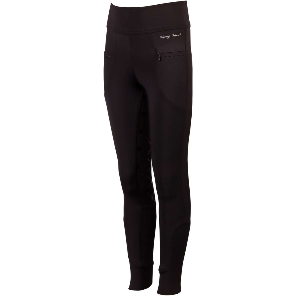 Harry's Horse Leggings da Equitazione Equitights Rookie Full Grip Nero