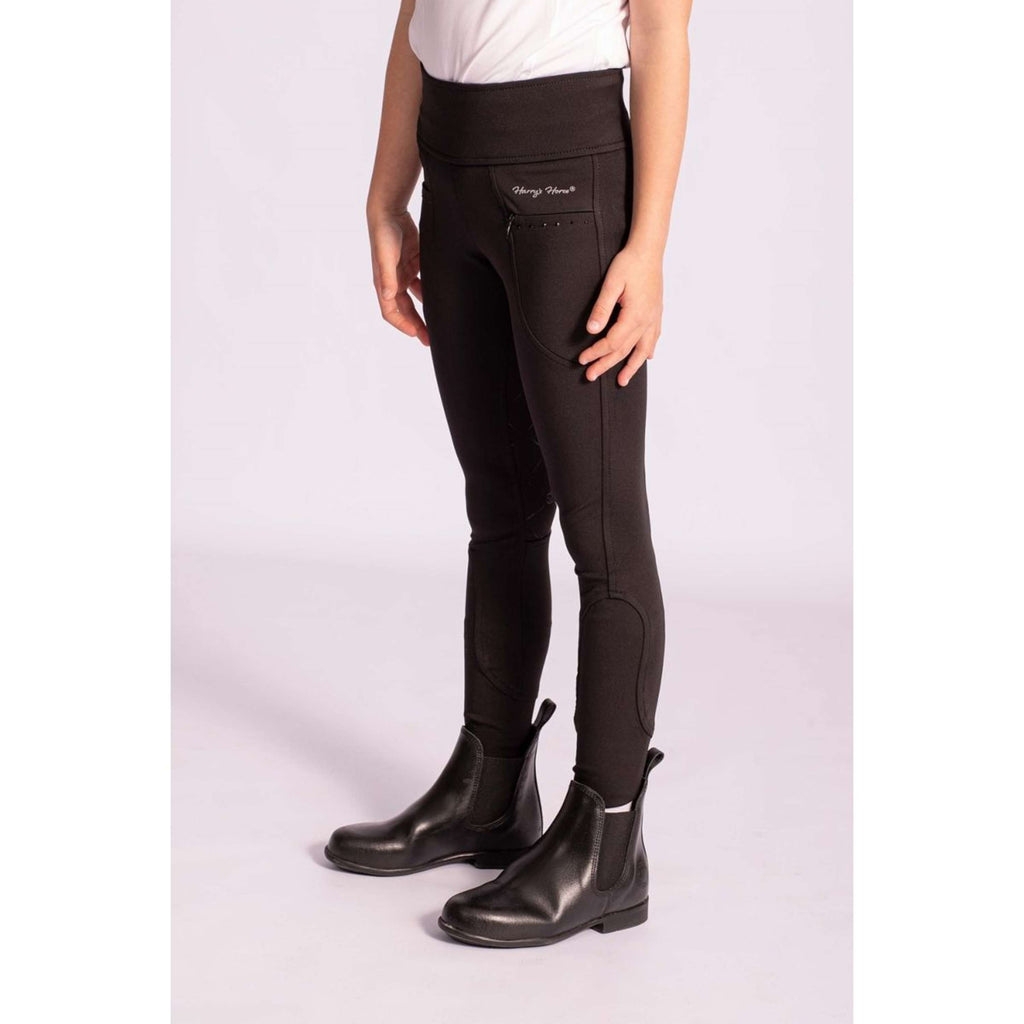 Harry's Horse Leggings da Equitazione Equitights Rookie Full Grip Nero