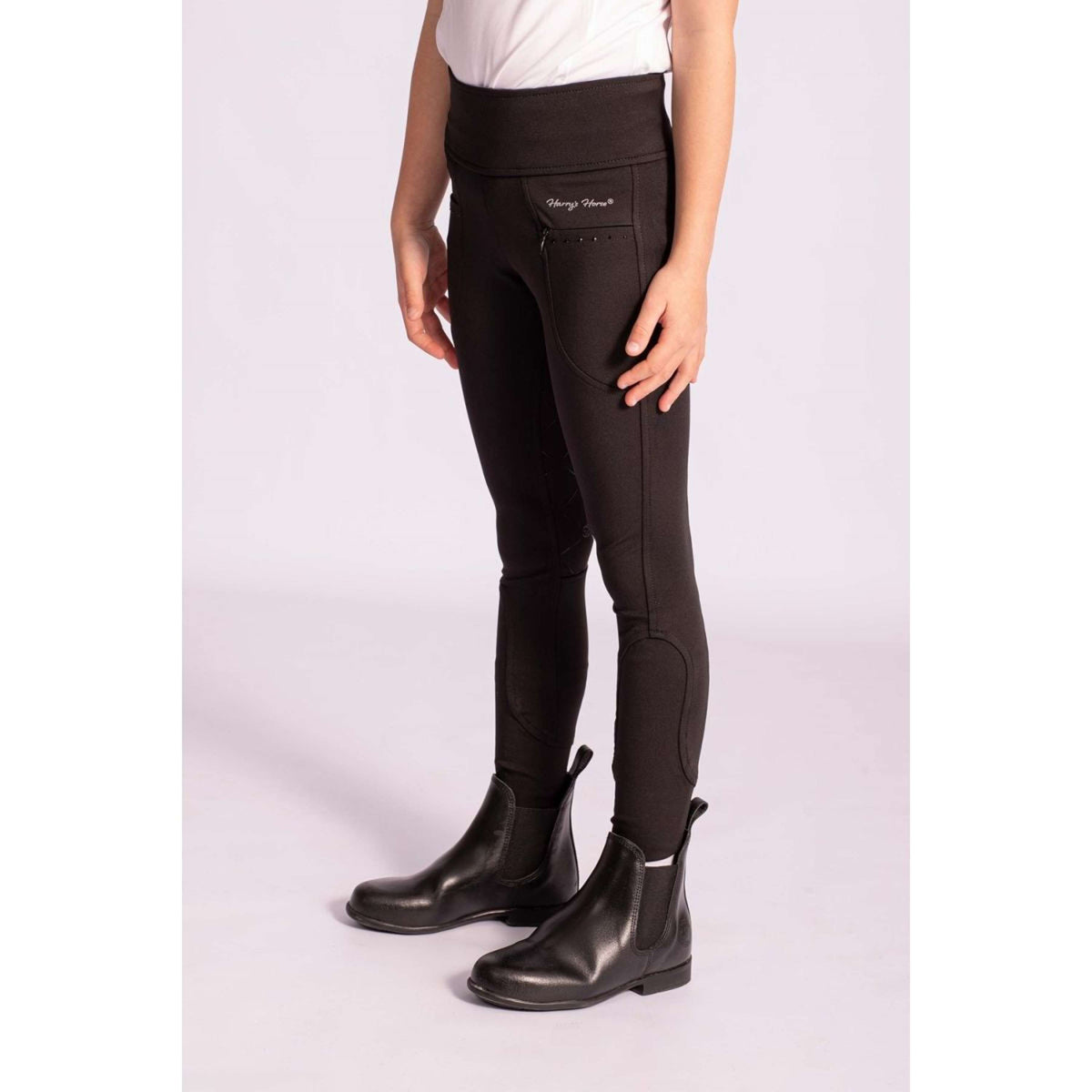 Harry's Horse Leggings da Equitazione Equitights Rookie Full Grip Nero
