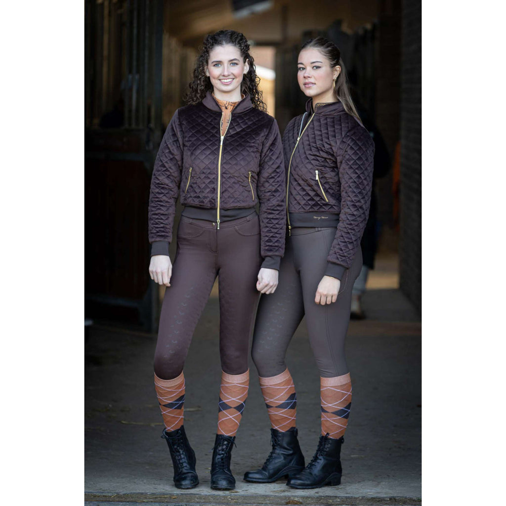 Harry's Horse Calze da Equitazione Argyle Mocha-Bisque