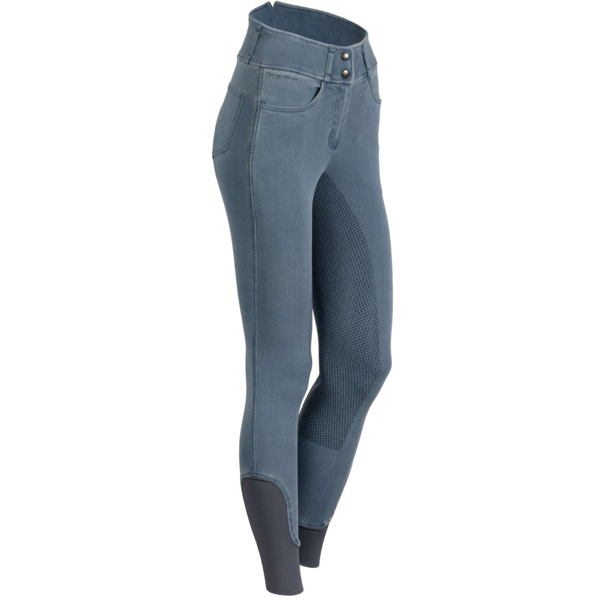 Harry's Horse Pantaloni da Equitazione Trendy Denim Full Grip Flint Stone