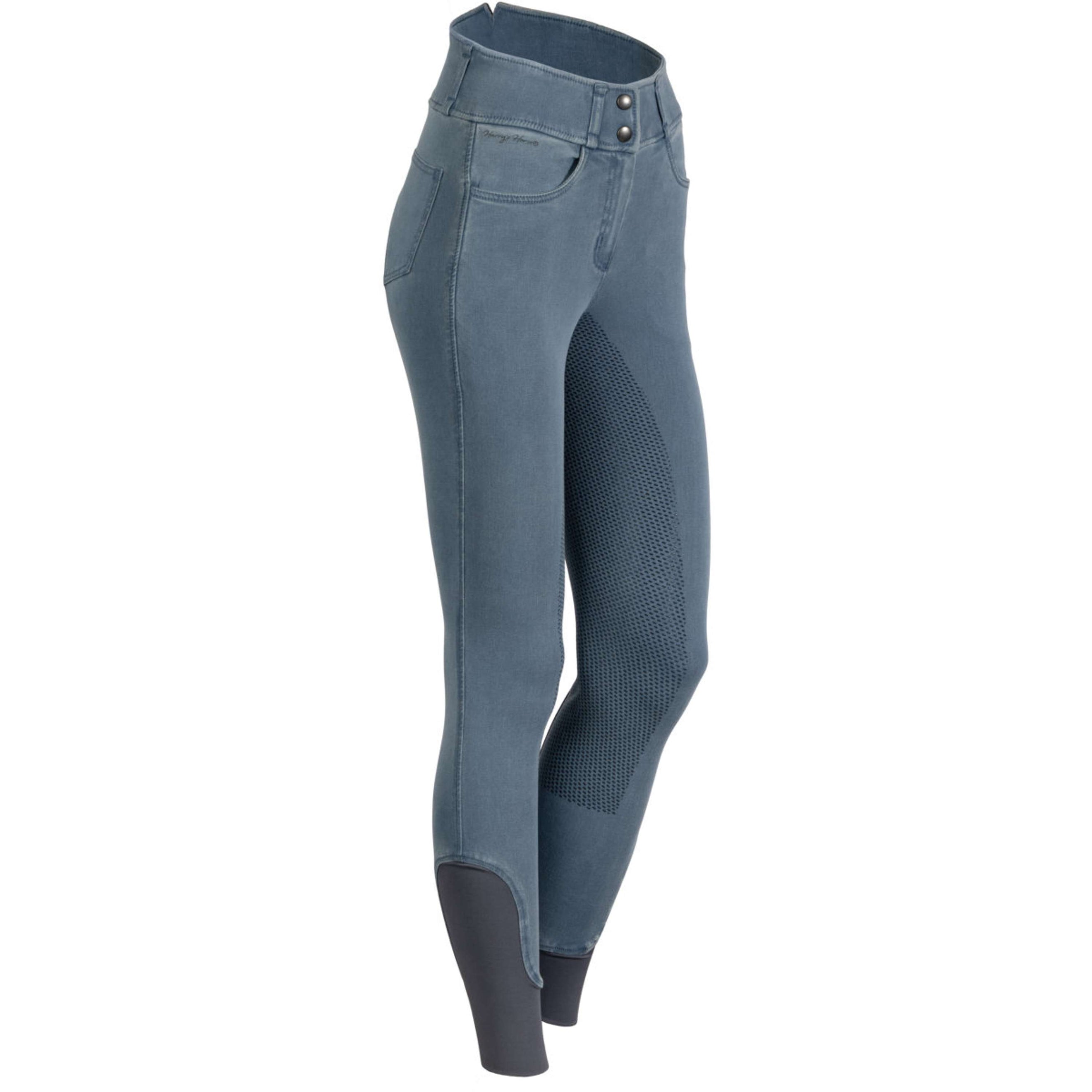 Harry's Horse Pantaloni da Equitazione Trendy Denim Full Grip Flint Stone