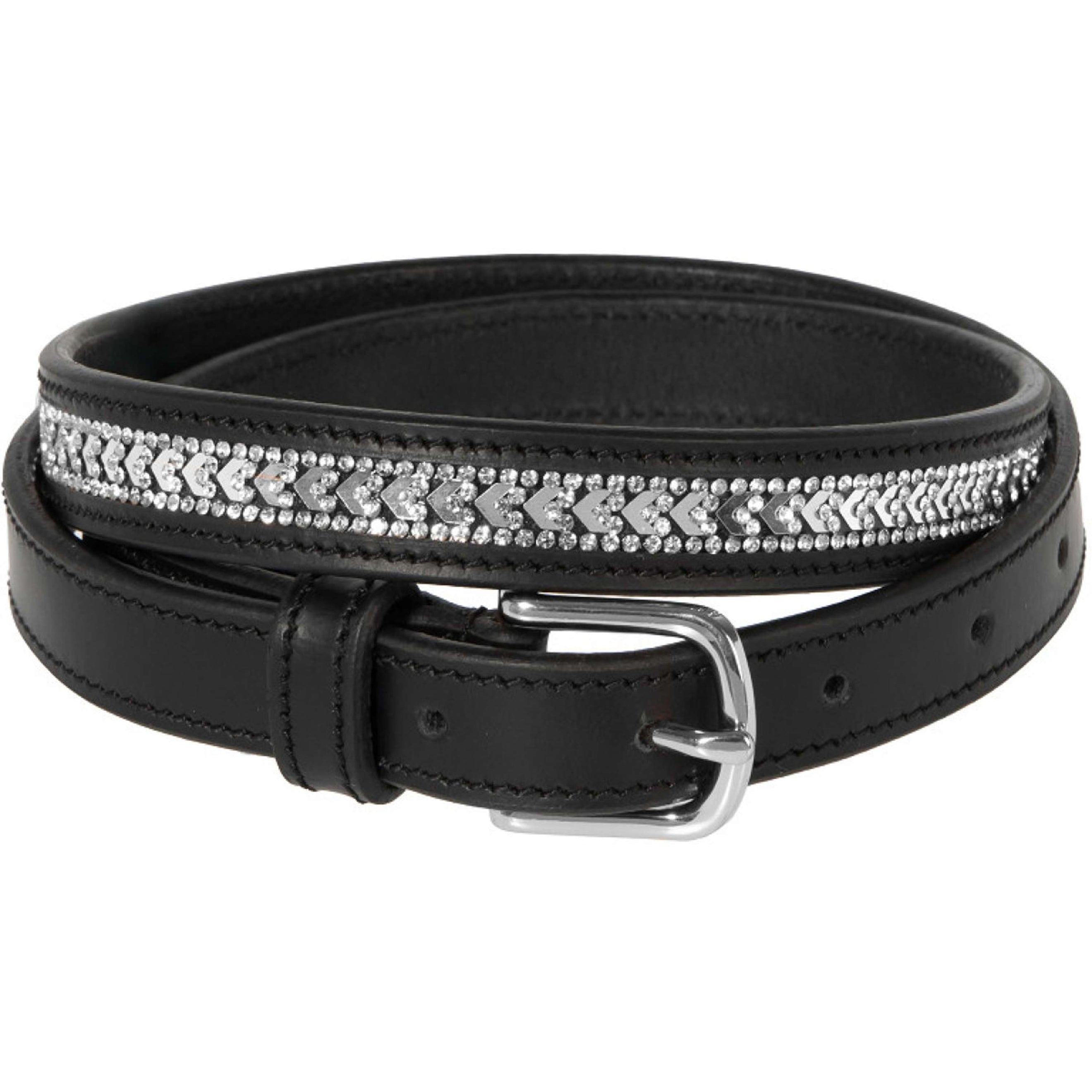 Harry's Horse Cintura Sparkling Arrow Pelle Nero/Argento
