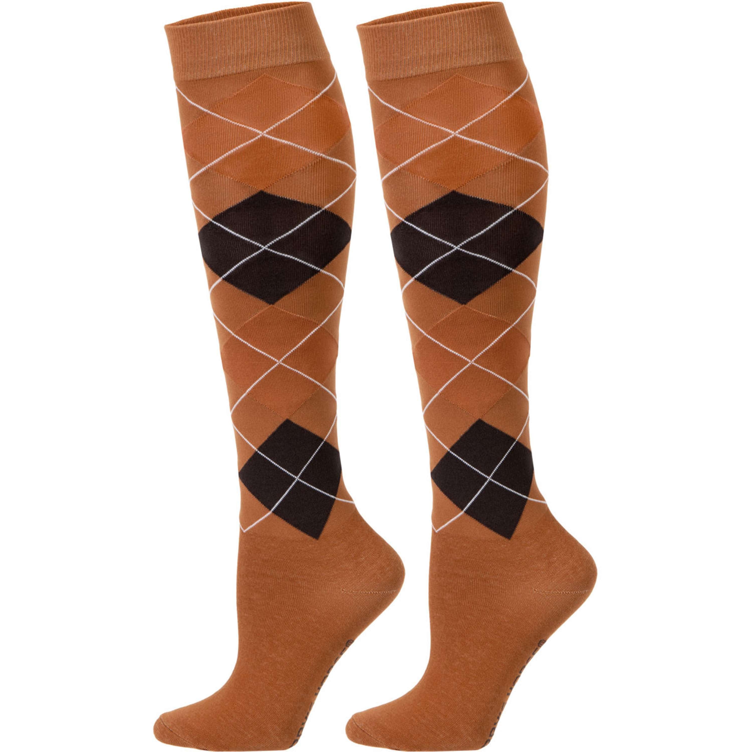 Harry's Horse Calze da Equitazione Argyle Mocha-Bisque