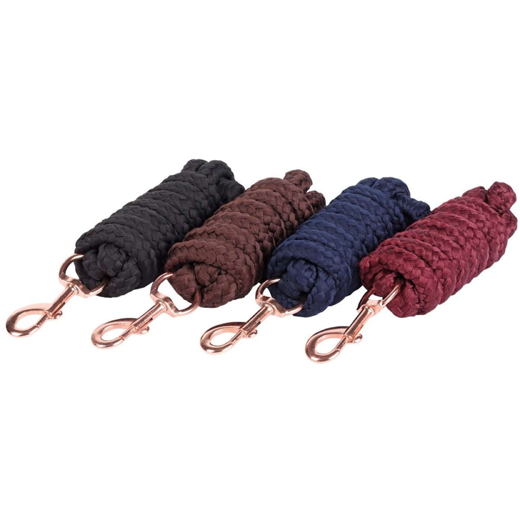 Harry's Horse Corda per cavezza Soft Musketon Rosegold 1.8m Bordeaux