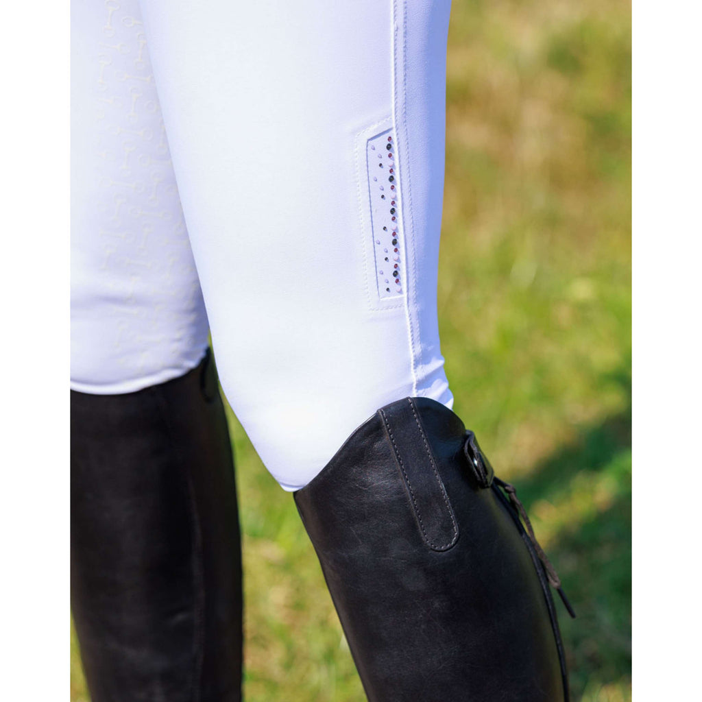 Harry's Horse Pantaloni da Equitazione Mauve Blush Full Grip Bianco