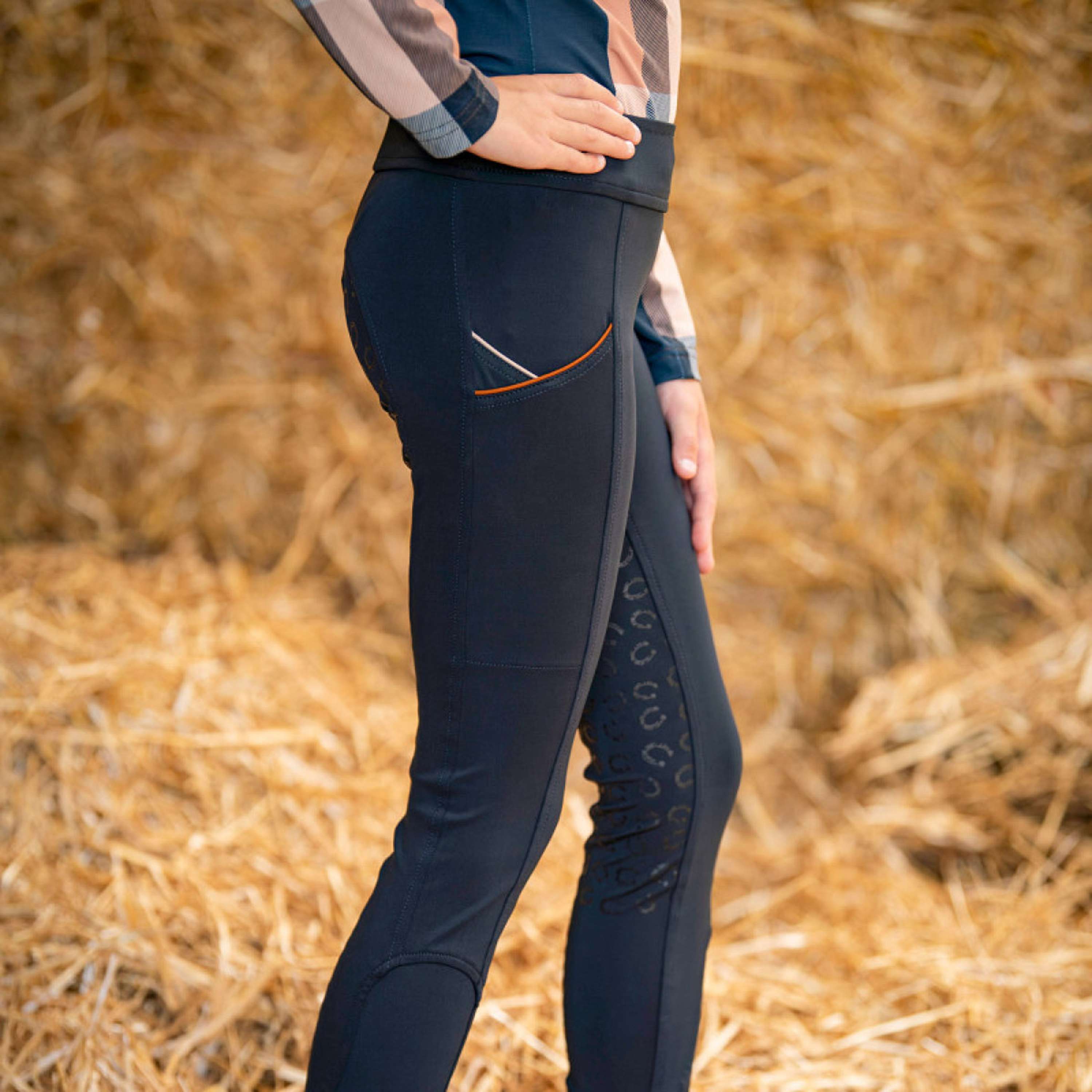 Harry's Horse Leggings da Equitazione STOUT! Maverick Full Grip Total Eclipse