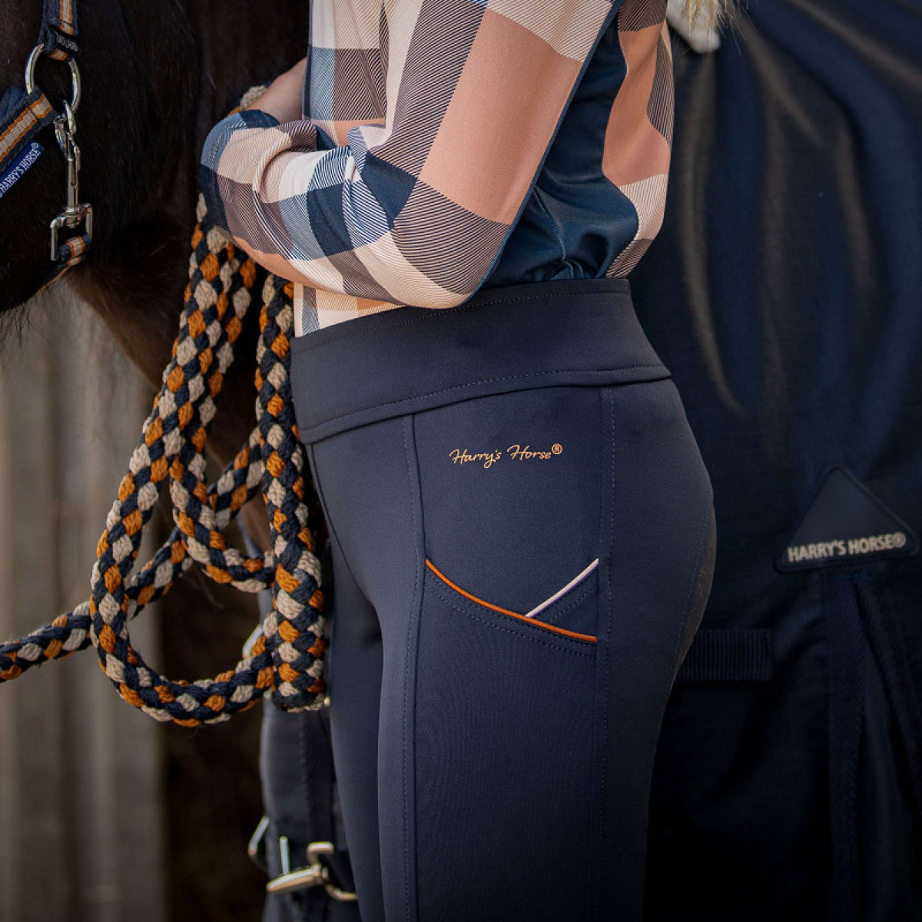 Harry's Horse Leggings da Equitazione STOUT! Maverick Full Grip Total Eclipse