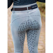 Harry's Horse Pantaloni da Equitazione Just Ride Retro Full Grip Azzurro