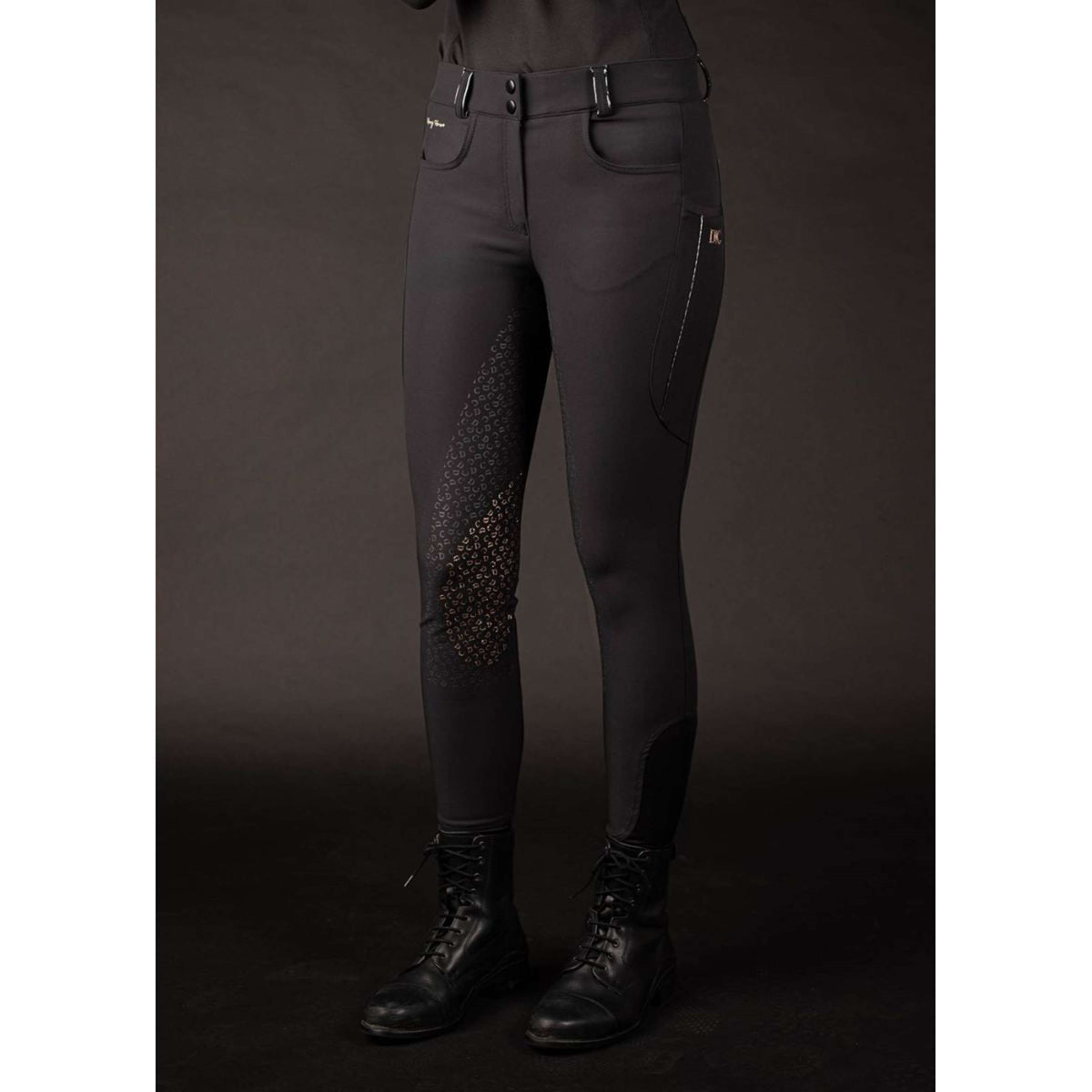 Harry's Horse Pantaloni da Equitazione Denici Cavalli Stardust Full Grip Nero
