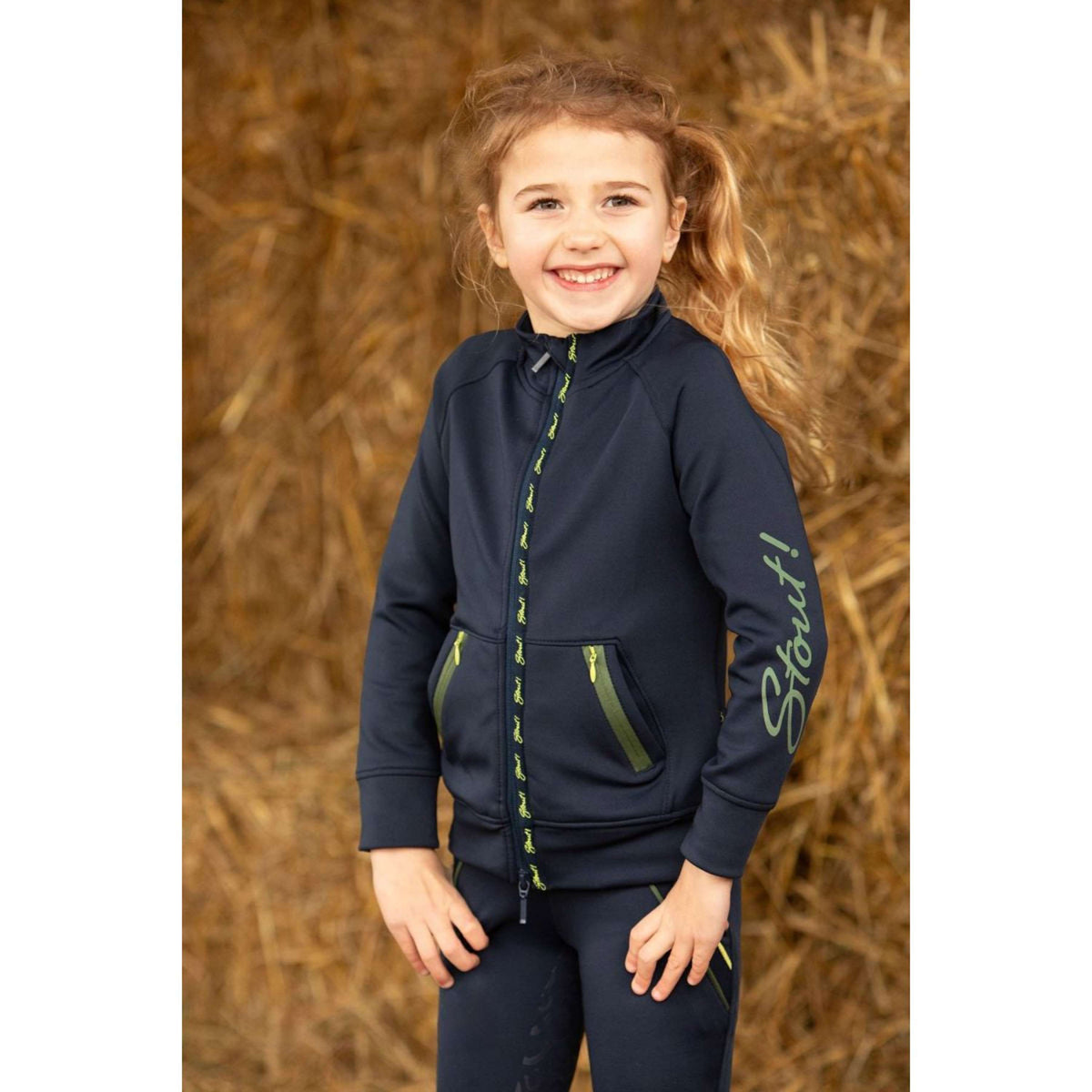 Harry's Horse Felpa con cappuccio e zip STOUT! Lime Navy