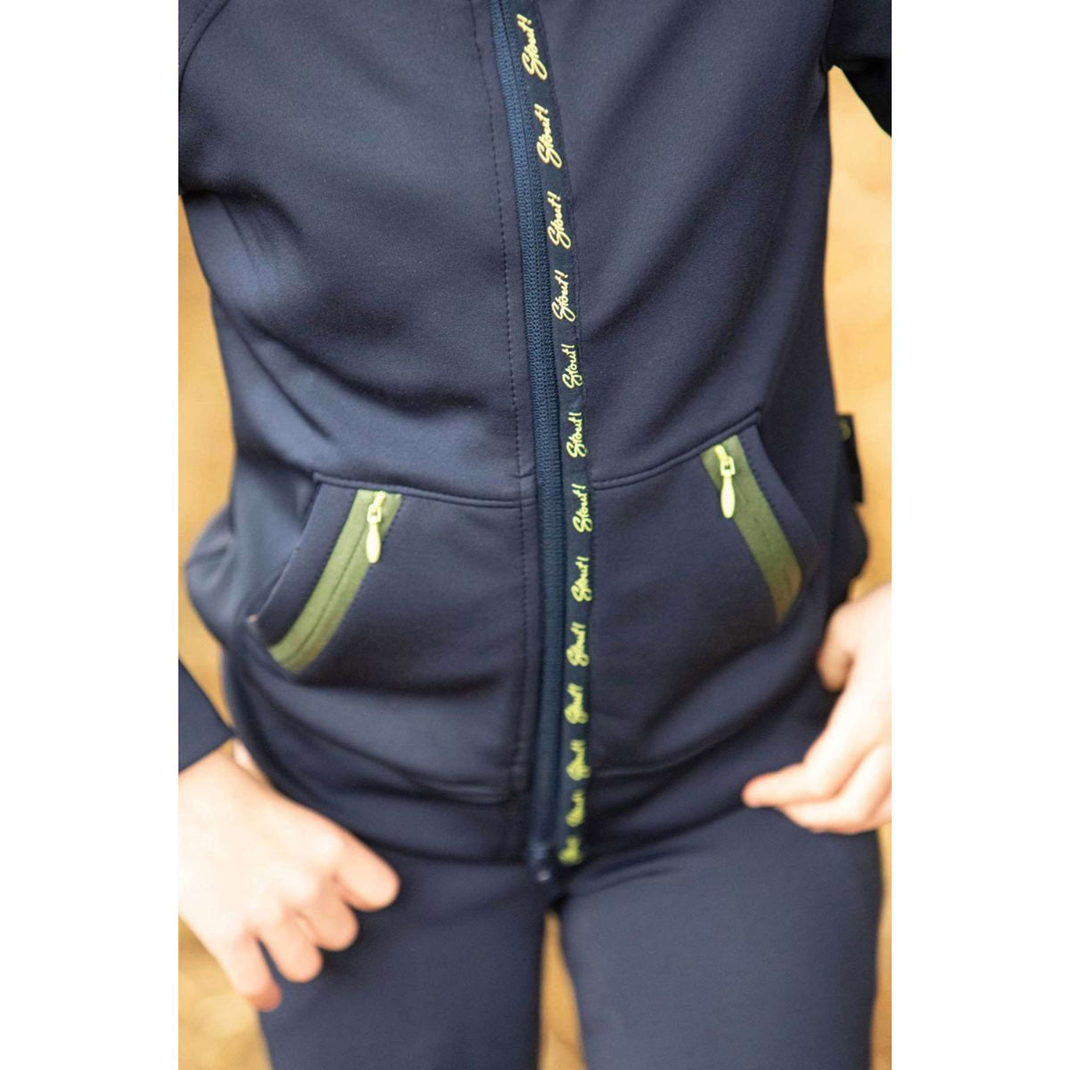 Harry's Horse Felpa con cappuccio e zip STOUT! Lime Navy