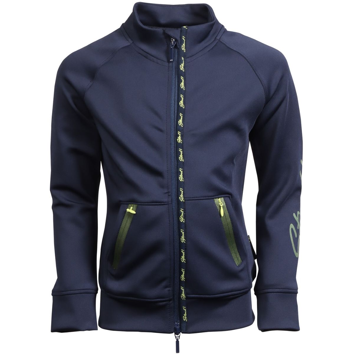 Harry's Horse Felpa con cappuccio e zip STOUT! Lime Navy