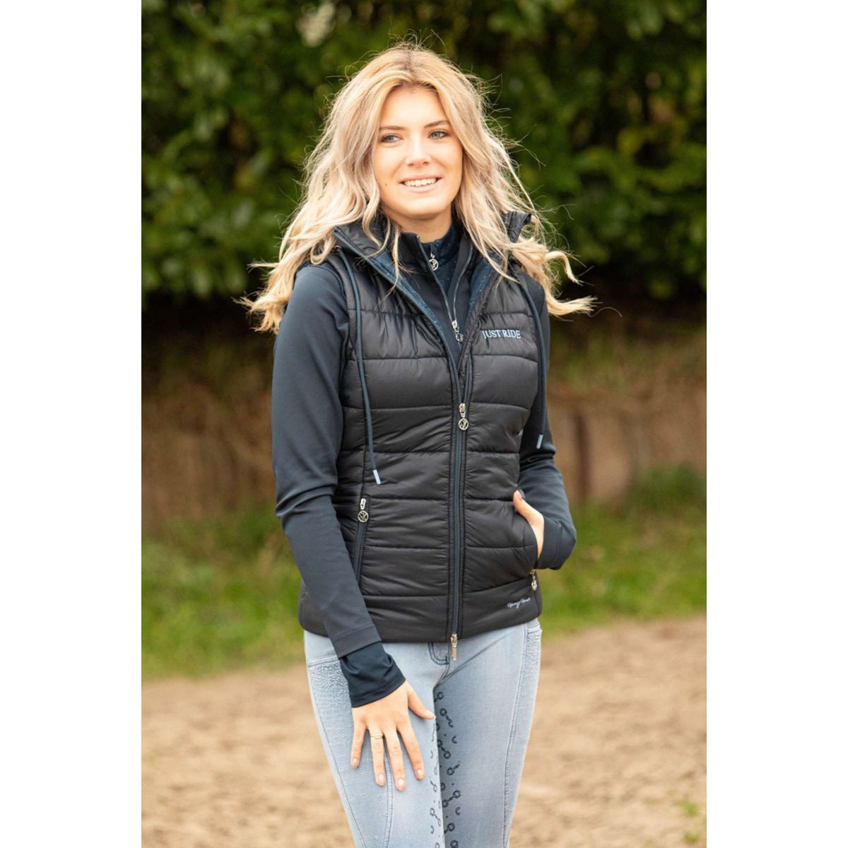 Harry's Horse Gilet Just Ride Retro Navy