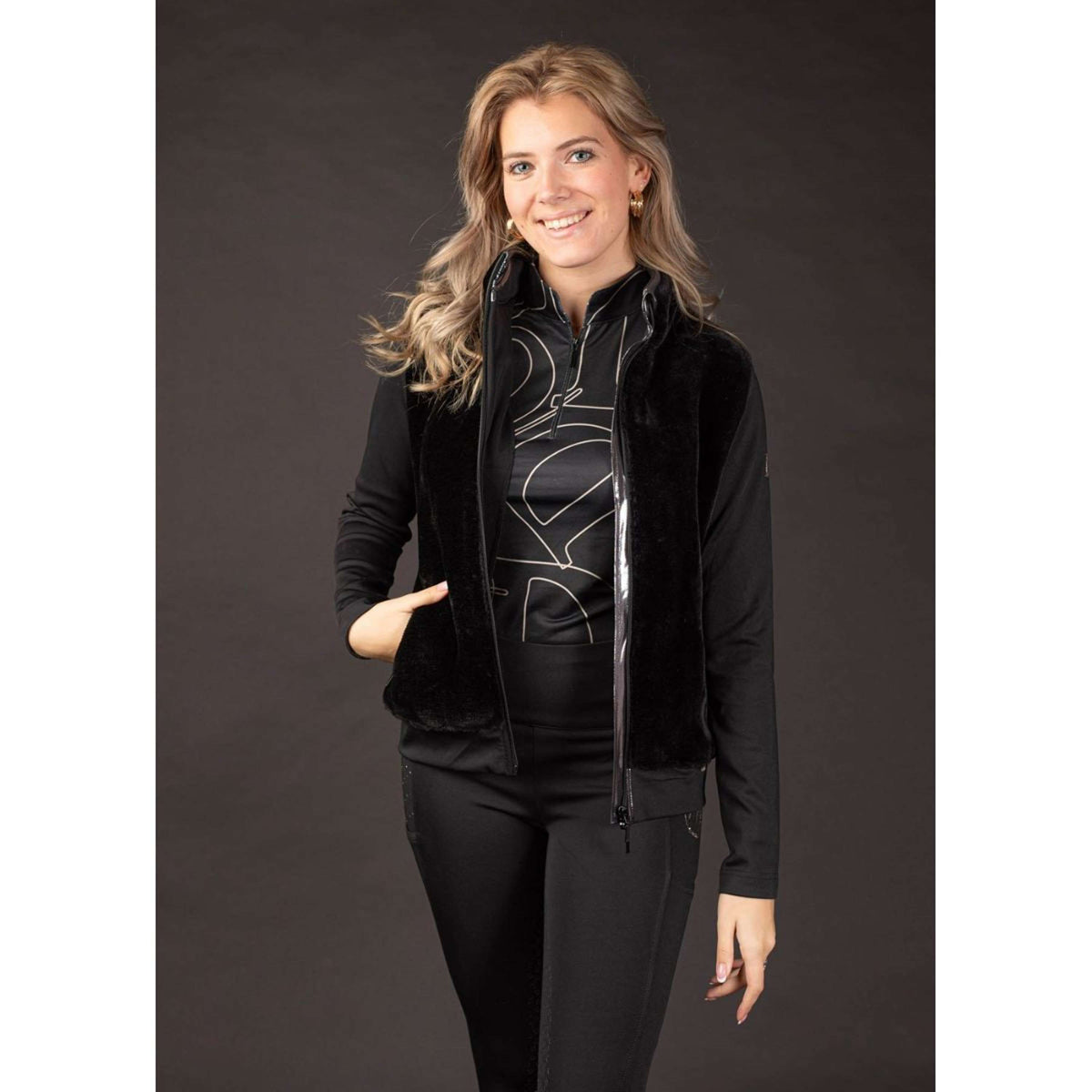 Harry's Horse Felpa con cappuccio e zip Denici Cavalli Stardust Nero