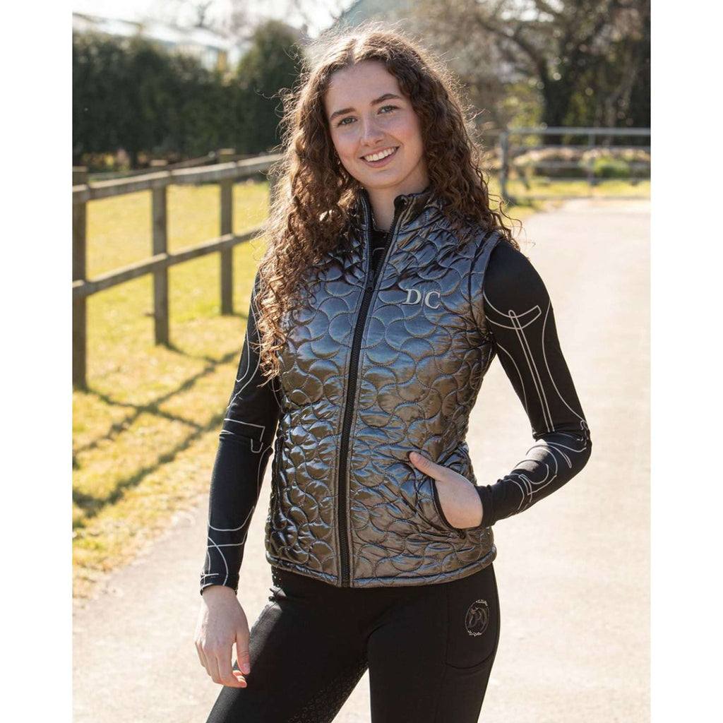 Harry's Horse Gilet Denici Cavalli Stardust Reversibile Nero