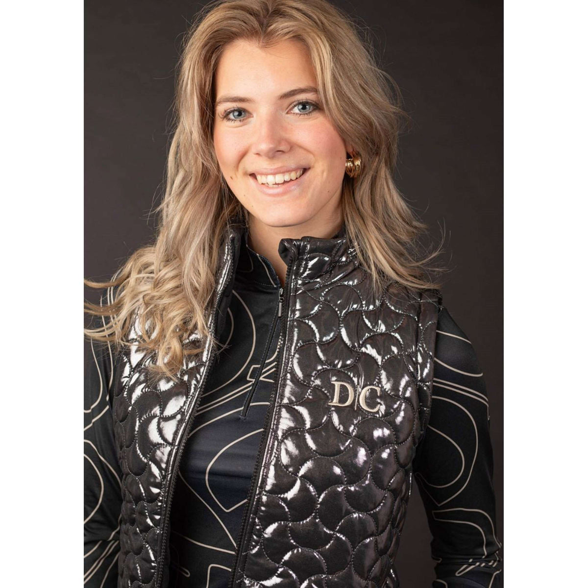 Harry's Horse Gilet Denici Cavalli Stardust Reversibile Nero