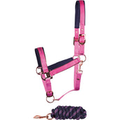 Harry's Horse Set Cavezza Satin Eli Rosebud