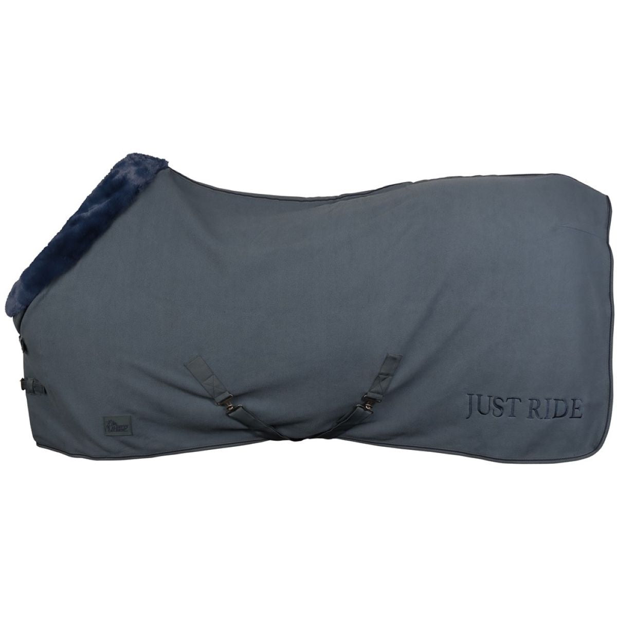Harry's Horse Coperta in Pile Just Ride Retro Blu acciaio