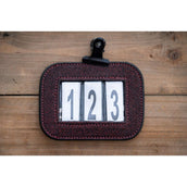 HB Ruitersport Numeri per testiera Showtime Glitter Borgogna